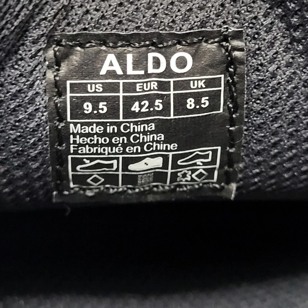 ALDO Men's Dark Gray‎ Textured Oxford Derby Shoes Lace Up Office Business 9.5